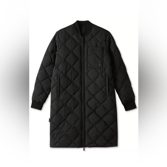 Frank & Oak Jackets & Blazers - Frank & Oak Skyline Reversible Long Bomber in Black